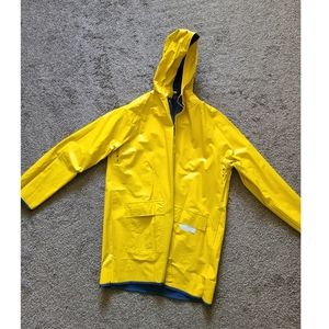 Vintage yellow vinyl raincoat